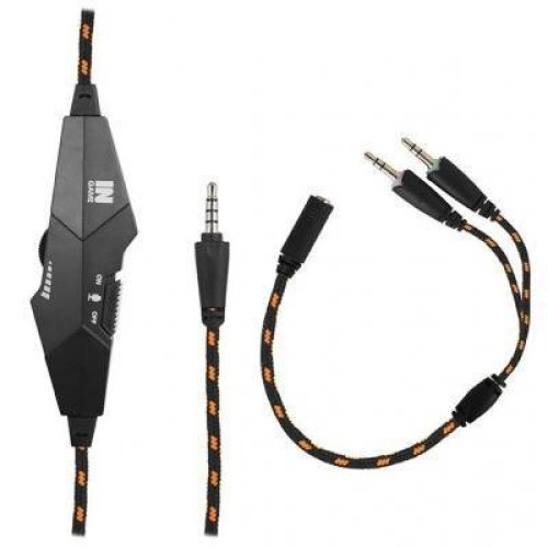 Ігрова гарнітура дротова, Gemix N20 Black/Orange