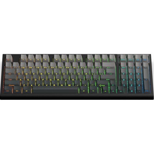 Клавіатура, бездротова, FL ESPORTS, FL980 V2 Obsidian Gradient Lik Kailh Box Blueberry Ice Cream South LED Three-Mode