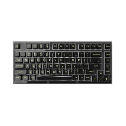 Клавіатура, бездротова, FL ESPORTS, Q75 SAM Black Transparent Body Dark Ice keycap Kailh MX Cool Mint wireless Three-Mode