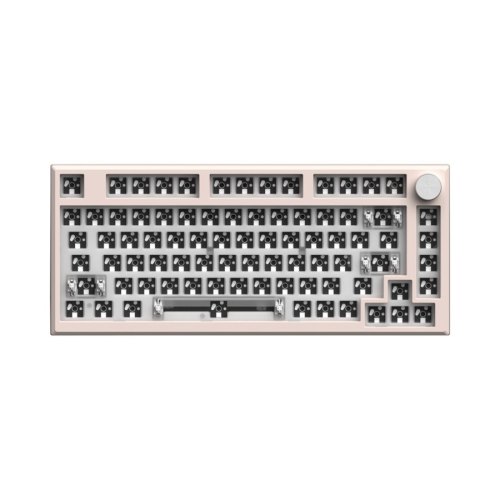 Клавіатура, бездротова, FL ESPORTS, DIY-barebone MK750 Pink wireless Three-Mode