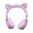 Навушники бездротові, Hoco W27 Cat Ear Buetooth, Pink