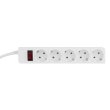 Мережевий фільтр, ProLogix (PRS-P5CU-30W) 3x1.0мм2 мідь, 5 розеток, 3 м, білий