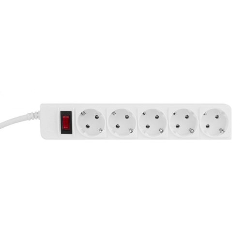 Мережевий фільтр, ProLogix (PRS-P5CU-30W) 3x1.0мм2 мідь, 5 розеток, 3 м, білий
