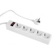 Мережевий фільтр, ProLogix (PRS-P5CU-30W) 3x1.0мм2 мідь, 5 розеток, 3 м, білий
