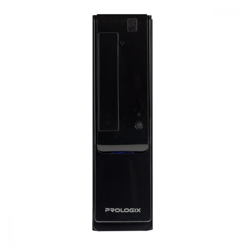 Корпус Prologix E100 Slim 400W 8cm, 2хUSB2.0, Black