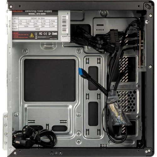 Корпус Prologix E105 400W 12см, 2xUSB3.0, Black