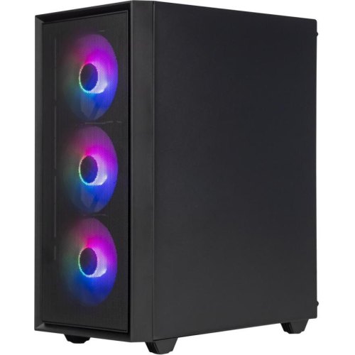 Корпус Prologix E107 Tempered Glass 1xUSB2.0, 2xUSB3.0, Black без БЖ