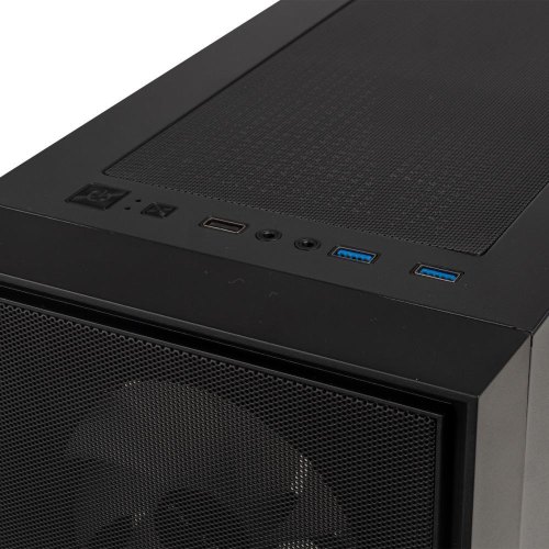 Корпус Prologix E107 Tempered Glass 1xUSB2.0, 2xUSB3.0, Black без БЖ