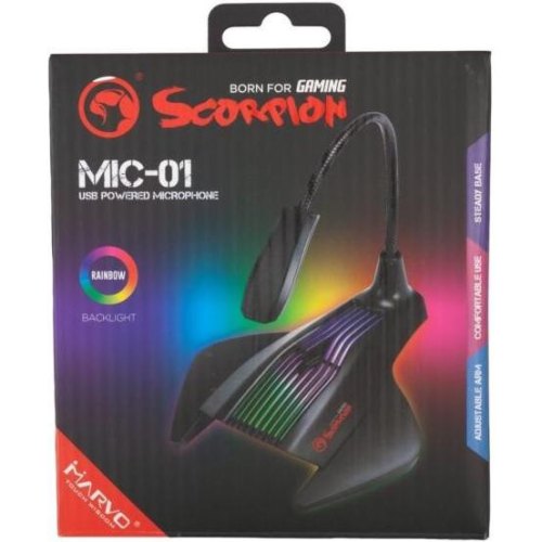 Мікрофон MARVO MIC-01 Multi-LED USB