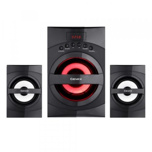 Акустична система 2.1, Gemix SB-130X 36 Вт Bluetooth TF-ридер Пульт FM USB LED