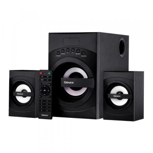 Акустична система 2.1, Gemix SB-130X 36 Вт Bluetooth TF-ридер Пульт FM USB LED