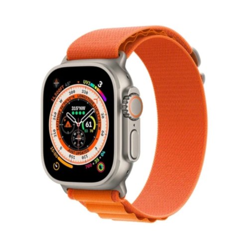 Смарт годинник Apple Watch Ultra 49mm Titanium Case with Orange Alpine Loop - Medium (MQEU3/MQFL3) **