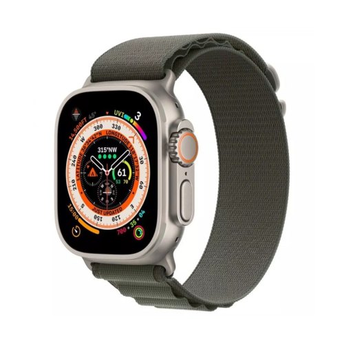 Смарт годинник Apple Watch Ultra 49mm Titanium Case with Green Alpine Loop - Medium (MQEW3/MQFN3) **