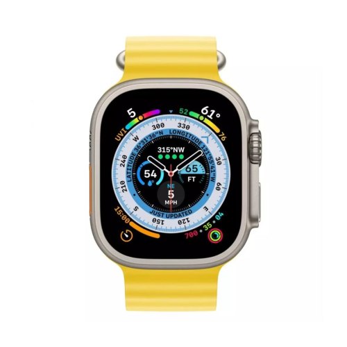 Смарт годинник Apple Watch Ultra 49mm Titanium Case with Yellow Ocean Band (MNH93/MNHG3) **