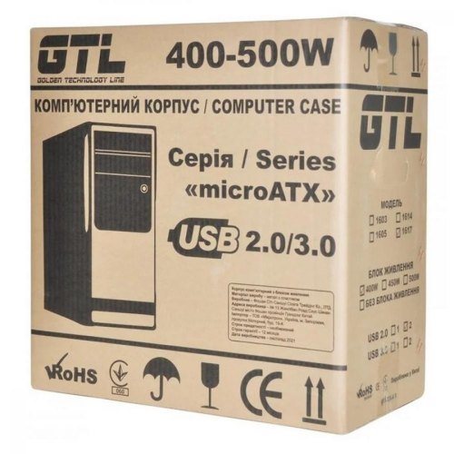 Корпус GTL 1617+ Black 400W
