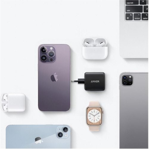 Мережевий зарядний пристрій ANKER PowerPort 312 - 25W USB-C Black