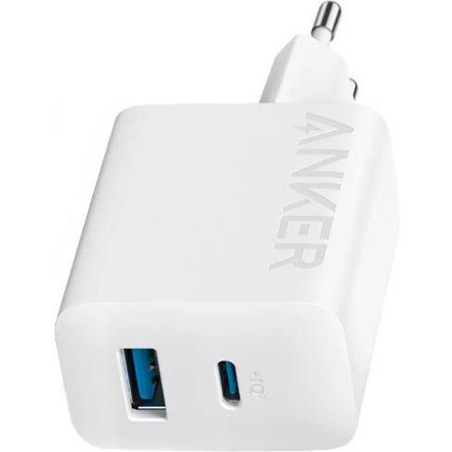 Мережевий зарядний пристрій ANKER PowerPort 312 - 20W USB-C & USB-A + USB-C cable White