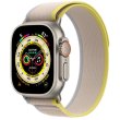 Apple Watch Ultra GPS + Cellular 49mm Titanium Case with Yellow/Beige Trail Loop - M/L **