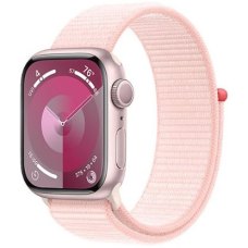 Apple Watch Series 9 GPS 41mm Pink Aluminium with Light Pink Sport Loop **