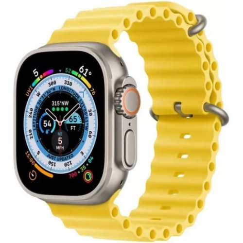 Apple Watch Ultra GPS + Cellular 49mm Titanium Case with Yellow Ocean Band **