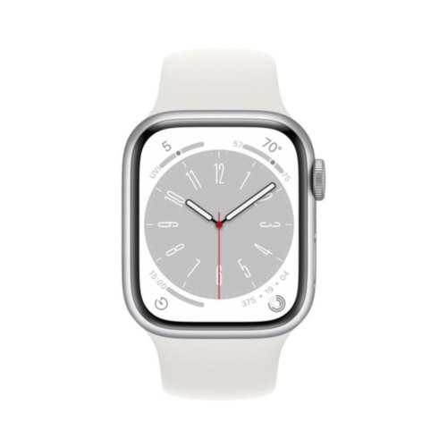 Смарт годинник Apple Watch Series 8 GPS 45mm Silver Aluminium with White Sport Band M/L **