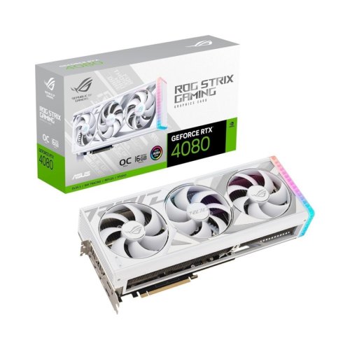 Відеокарта ASUS GeForce RTX 4080 16GB GDDR6X GAMING OC білий ROG-STRIX-RTX4080-O16G-WHITE