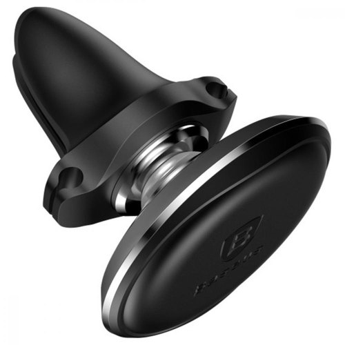 Автомобільне кріплення для смартфона Baseus Magnetic Air Vent Car Mount With Cable Clip, Black