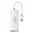 Мультипортовий адаптер Baseus Lite Series 4-Port Type-A HUB 0.25m White (WKQX030002)