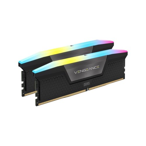 Модуль пам'яті для комп'ютера DDR5 64GB (2x32GB) 5200MHz Vengeance RGB Black Corsair (CMH64GX5M2B5200C40)