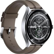 Смарт-годинник Xiaomi Watch 2 Pro Bluetooth Silver Case with Brown Leather Strap (BHR7216GL)