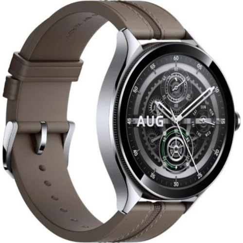 Смарт-годинник Xiaomi Watch 2 Pro Bluetooth Silver Case with Brown Leather Strap (BHR7216GL)
