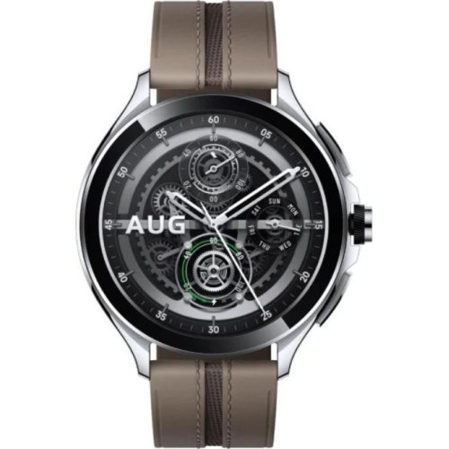 Смарт-годинник Xiaomi Watch 2 Pro Bluetooth Silver Case with Brown Leather Strap (BHR7216GL)