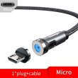 Кабель ESSAGER Victron 540 Rotate Magnetic USB Cable Micro 1 м Black (EXCCXM-WC0G)