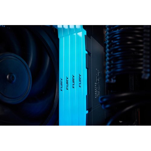 Модуль пам'яті для комп'ютера DDR4 32GB (2x16GB) 3600 MHz Fury Renegade RGB Black Kingston Fury (KF436C16RB12AK2/32)