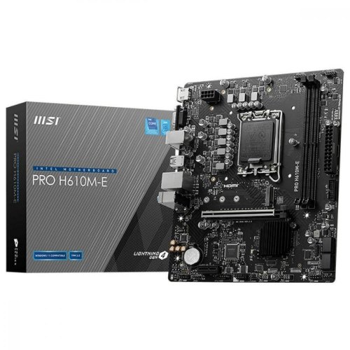 Материнcька плата MSI PRO H610M-E s1700 H610 2xDDR5 M.2 HDMI DSub mATX