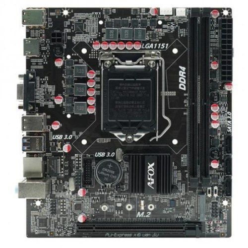 Материнська плата AFOX IB250-MA4 s1151 B250 2xDDR4 D-Sub HDMI mATX