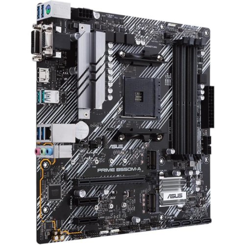 Материнcька плата ASUS PRIME B550M-A/CSM sAM4 B550 4xDDR4 M.2 HDMI DVI D-Sub CSM mATX