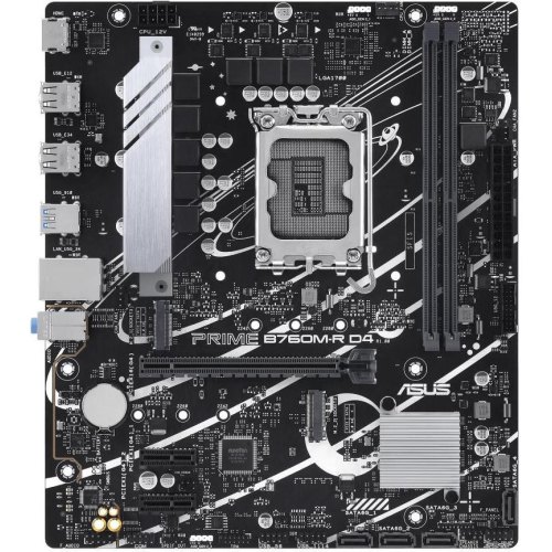 Материнcька плата ASUS PRIME B760M-R D4 Socket 1700 B760 2*DDR4 M.2 HDMI mATX (90MB1HA0-M0EAY0)