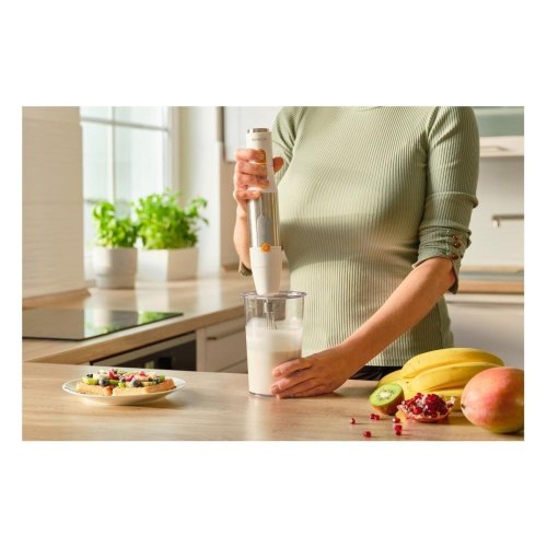 Блендер Sencor заглибний 1200Вт, 5в1, чаша-800мл, спінювач молока, білий