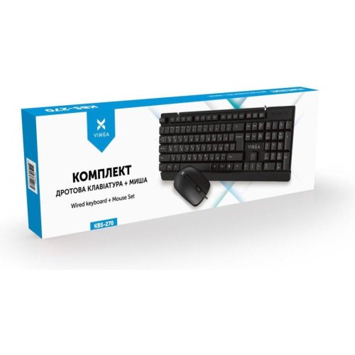 Комплект дротовий Vinga KBS-270 USB Black (KBS-270 Black)