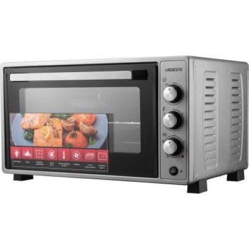 Піч електрична ARDESTO, 52л, 1700Вт, механіч., конвенція, подвійне скло, рожен, сіра