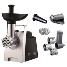 М'ясорубка Tefal HV1 7in1, 1400Вт, 1.7кг/хв, 2 решітки, насадка для ковбас, томатів, 3 терки, пластик, чорний
