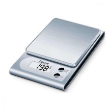 Ваги Beurer кухонні, 3кг, СR2032x1 в комплекті, метал, сірий