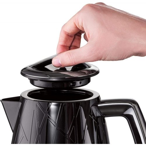 Електрочайник Russell Hobbs Structure 1.7л, пластик, чорно-сріблястий