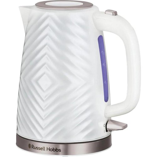 Електрочайник Russell Hobbs Groove White 1.7л, Strix, пластик, білий