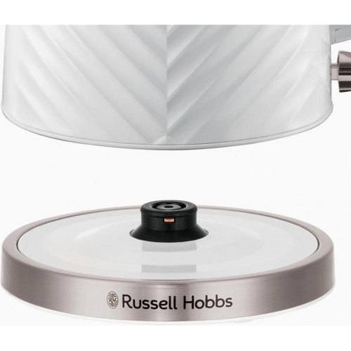Електрочайник Russell Hobbs Groove White 1.7л, Strix, пластик, білий