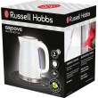 Електрочайник Russell Hobbs Groove White 1.7л, Strix, пластик, білий