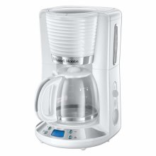 Кавоварка Russell Hobbs крапельна Inspire 1,25л, мелена, 10 чашок, таймер вимкнення, білий