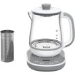 Електрочайник Tefal Tastea tea maker 1.5л, скло, заварник, біло-сірий