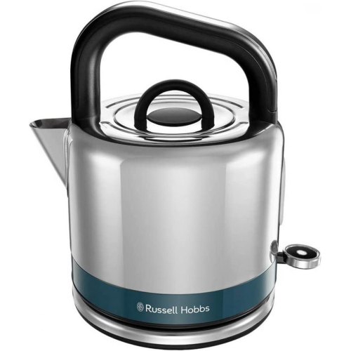 Електрочайник Russell Hobbs Distinctions Black 1.5л, Strix, метал, сріблясто-синій